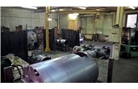 Workplace for welding of generator housings