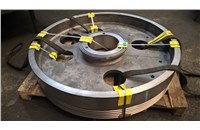 Flywheel weldment prepared for delivery